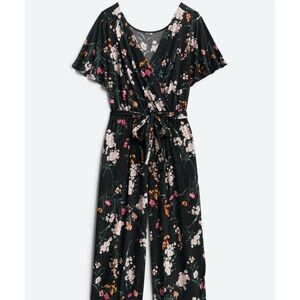 Kaileigh Black Floral Jumpsuit